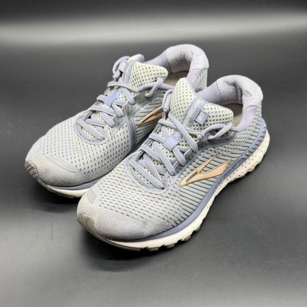 Brooks Adrenaline GTS 20 Womens Grey Purple Running Shoes 1202961B073 Size 7